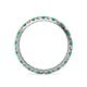5 - Audrey 2.00 mm Emerald and Lab Grown Diamond U Prong Eternity Band 