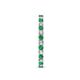 6 - Audrey 2.00 mm Emerald and Lab Grown Diamond U Prong Eternity Band 