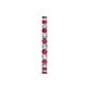 6 - Audrey 2.00 mm Ruby and Lab Grown Diamond U Prong Eternity Band 