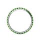 5 - Audrey 2.40 mm Green Garnet U Prong Eternity Band 