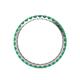 5 - Audrey 2.40 mm Emerald U Prong Eternity Band 
