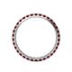 5 - Audrey 2.40 mm Red Garnet U Prong Eternity Band 