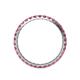 5 - Audrey 2.40 mm Rhodolite Garnet U Prong Eternity Band 