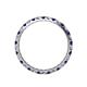 4 - Audrey 2.40 mm Blue Sapphire and Diamond U Prong Eternity Band 
