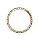 4 - Audrey 2.40 mm Green Garnet and Diamond U Prong Eternity Band 