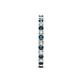5 - Audrey 2.40 mm Blue and White Diamond U Prong Eternity Band 