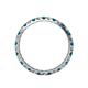 4 - Audrey 2.40 mm London Blue Topaz and Diamond U Prong Eternity Band 