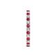 5 - Audrey 2.40 mm Ruby and Diamond U Prong Eternity Band 