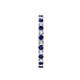 5 - Audrey 2.40 mm Blue Sapphire and Diamond U Prong Eternity Band 