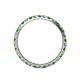 4 - Audrey 2.40 mm Green Garnet and Diamond U Prong Eternity Band 