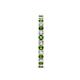 5 - Audrey 2.40 mm Green Garnet and Diamond U Prong Eternity Band 