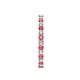 5 - Audrey 2.40 mm Pink Tourmaline and Diamond U Prong Eternity Band 