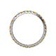 4 - Audrey 2.40 mm Citrine and Diamond U Prong Eternity Band 