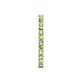 5 - Audrey 2.40 mm Peridot and Diamond U Prong Eternity Band 