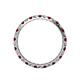 4 - Audrey 2.40 mm Red Garnet and Diamond U Prong Eternity Band 