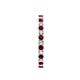 5 - Audrey 2.40 mm Red Garnet and Diamond U Prong Eternity Band 