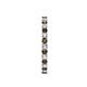 5 - Audrey 2.40 mm Smoky Quartz and Diamond U Prong Eternity Band 
