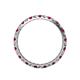 4 - Audrey 2.40 mm Ruby and Diamond U Prong Eternity Band 