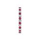 5 - Audrey 2.40 mm Ruby and Diamond U Prong Eternity Band 