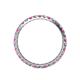 4 - Audrey 2.40 mm Pink Sapphire and Diamond U Prong Eternity Band 