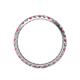 4 - Audrey 2.40 mm Pink Tourmaline and Diamond U Prong Eternity Band 