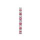 5 - Audrey 2.40 mm Pink Tourmaline and Diamond U Prong Eternity Band 