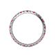 4 - Audrey 2.40 mm Rhodolite Garnet and Diamond U Prong Eternity Band 