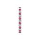 5 - Audrey 2.40 mm Rhodolite Garnet and Diamond U Prong Eternity Band 
