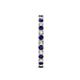 5 - Audrey 2.40 mm Blue Sapphire and Diamond U Prong Eternity Band 