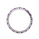 4 - Audrey 2.40 mm Amethyst and Diamond U Prong Eternity Band 