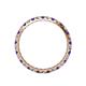4 - Audrey 2.40 mm Iolite and Diamond U Prong Eternity Band 