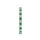 5 - Audrey 2.40 mm Emerald and Diamond U Prong Eternity Band 