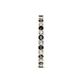 5 - Audrey 2.40 mm Black and White Diamond U Prong Eternity Band 