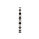 5 - Audrey 2.40 mm Black and White Diamond U Prong Eternity Band 