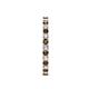 5 - Audrey 2.40 mm Smoky Quartz and Diamond U Prong Eternity Band 