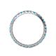 4 - Audrey 2.40 mm Blue Topaz and Lab Grown Diamond U Prong Eternity Band 
