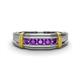 1 - Kevin 0.40 ctw Amethyst Men Wedding Band (7.80 mm) 