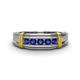 1 - Kevin 0.40 ctw Iolite Men Wedding Band (7.80 mm) 