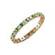 3 - Audrey 2.70 mm Green Garnet and Diamond U Prong Eternity Band 