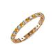 3 - Audrey 2.70 mm Citrine and Diamond U Prong Eternity Band 