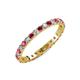 3 - Audrey 2.70 mm Ruby and Diamond U Prong Eternity Band 