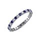 3 - Audrey 2.70 mm Blue Sapphire and Diamond U Prong Eternity Band 
