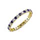 3 - Audrey 2.70 mm Blue Sapphire and Diamond U Prong Eternity Band 