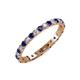 3 - Audrey 2.70 mm Blue Sapphire and Diamond U Prong Eternity Band 