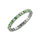 3 - Audrey 2.70 mm Green Garnet and Diamond U Prong Eternity Band 