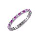 3 - Audrey 2.70 mm Amethyst and Diamond U Prong Eternity Band 