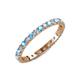 3 - Audrey 2.70 mm Blue Topaz and Diamond U Prong Eternity Band 