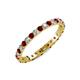 3 - Audrey 2.70 mm Red Garnet and Diamond U Prong Eternity Band 