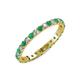 3 - Audrey 2.70 mm Emerald and Diamond U Prong Eternity Band 