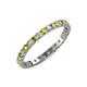 3 - Audrey 2.70 mm Yellow and White Diamond U Prong Eternity Band 